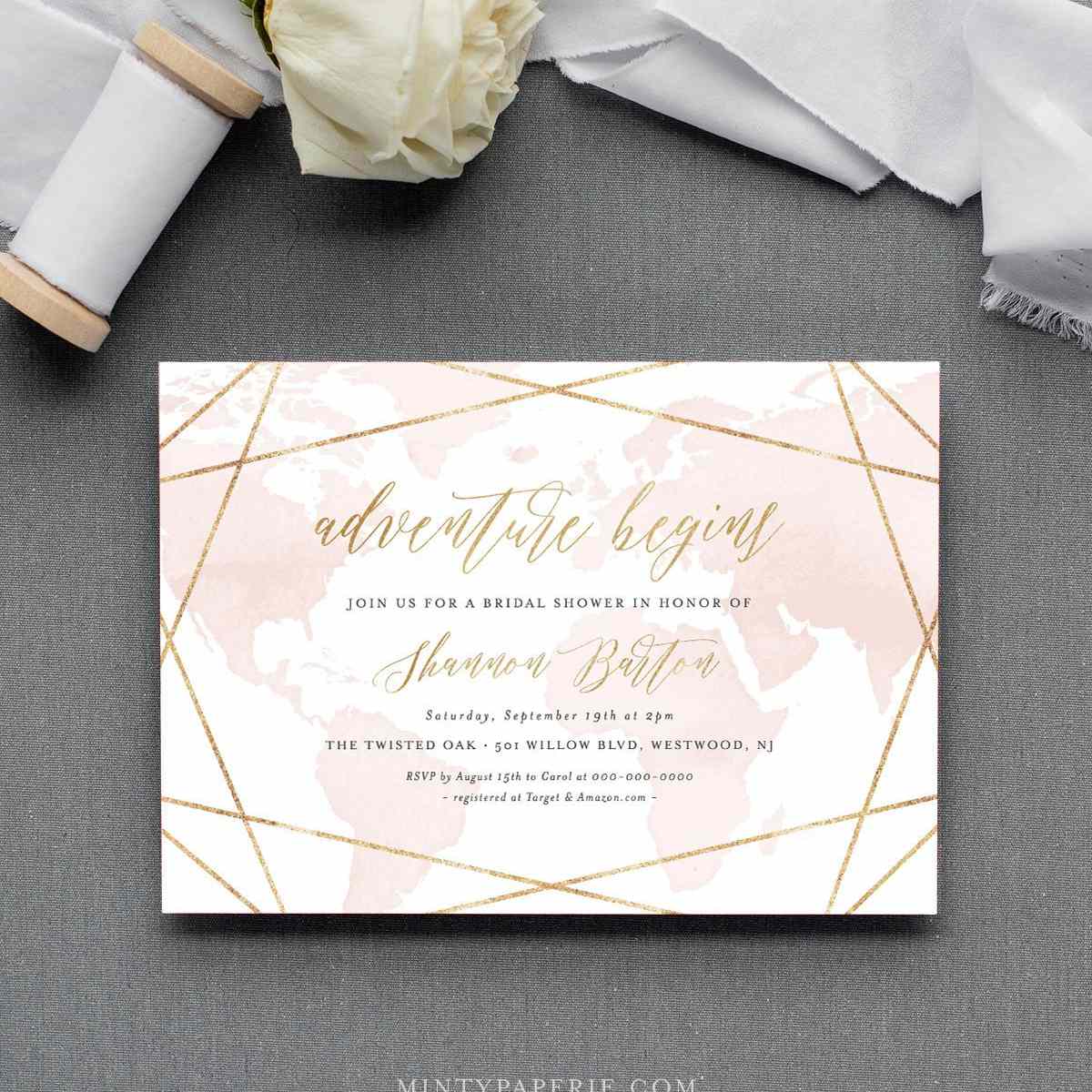 世界旅游新娘送礼邀请。