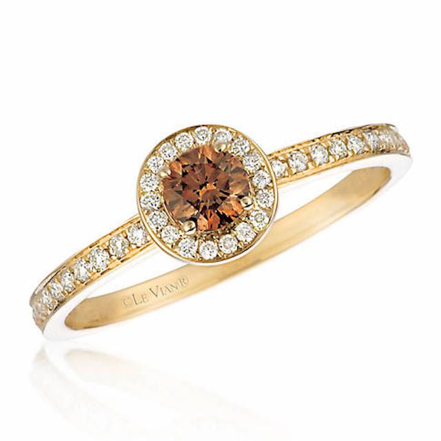 巧克力钻石戒指