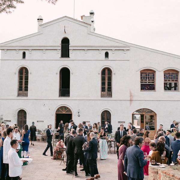 Guests at wedding reception