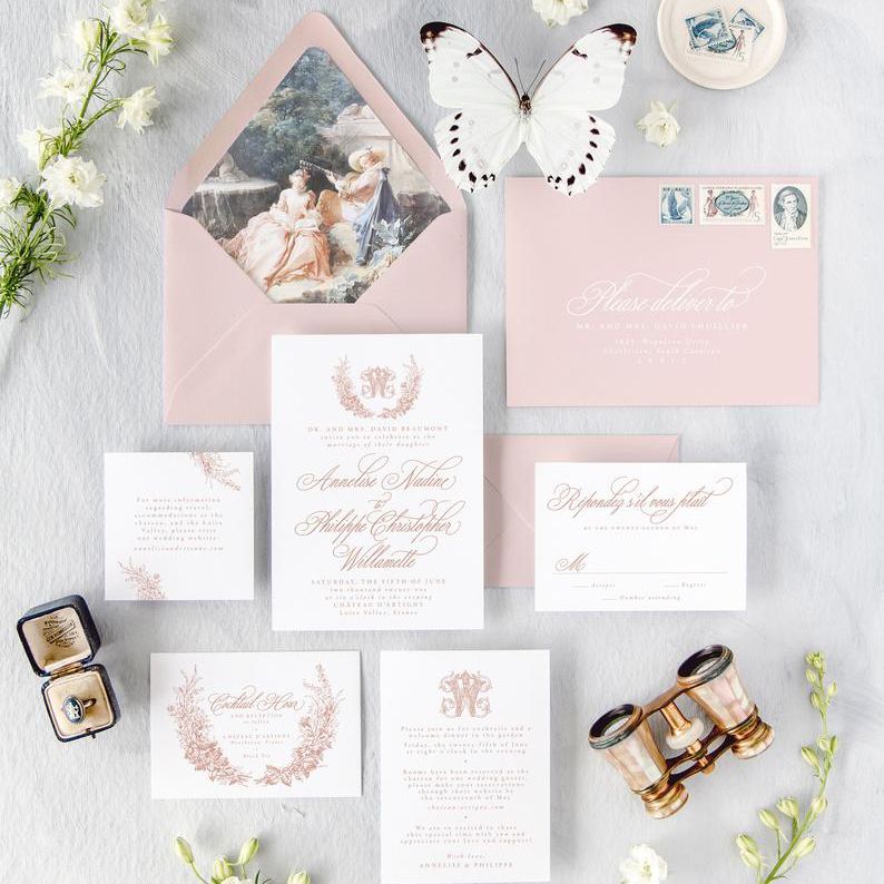 优雅的婚礼请柬套