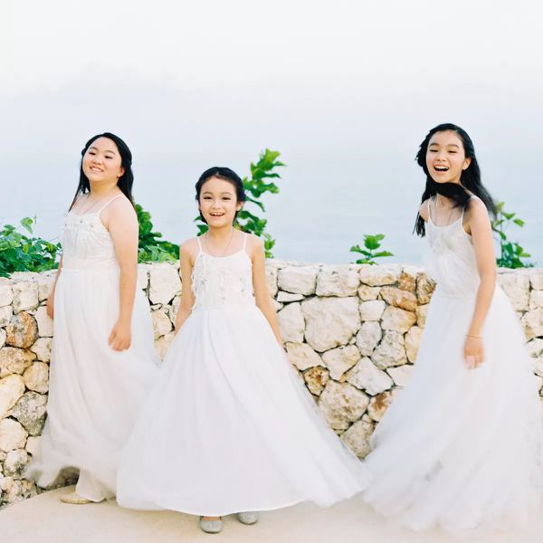 蕾丝花女孩礼服