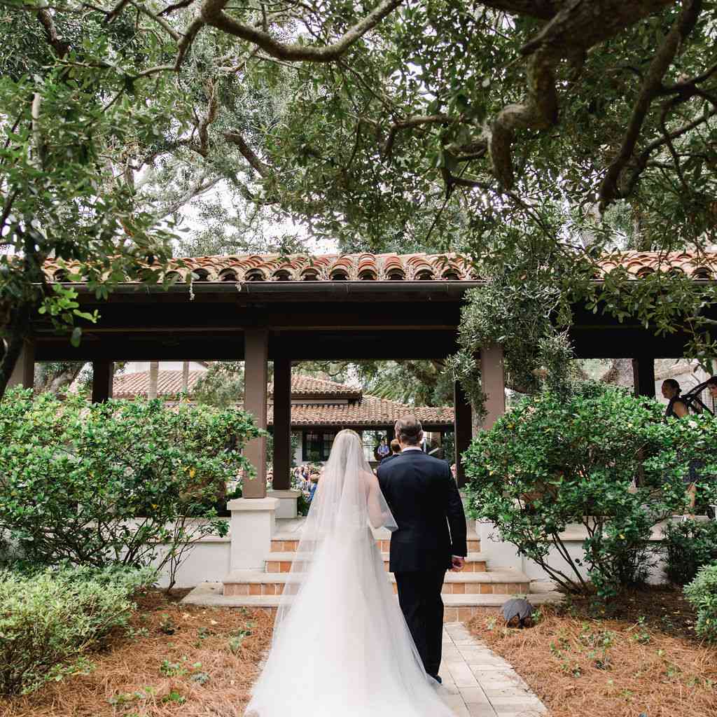 永恒的南方婚礼，父亲护送新娘