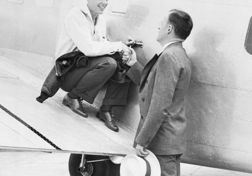Amelia Earhart and husband