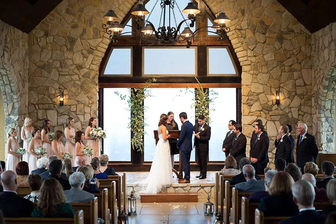 窗户上有绿色植物的教堂