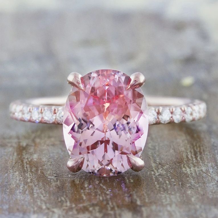 肯 - 达纳设计德尔菲娜蓝宝石桃纸牌订婚戒指ld乐动官网