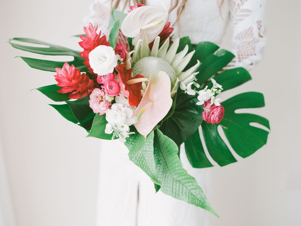 热带婚礼花束