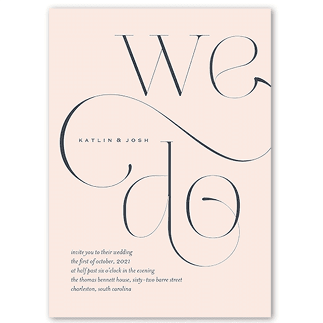 闭猫优雅的点缀婚礼邀请