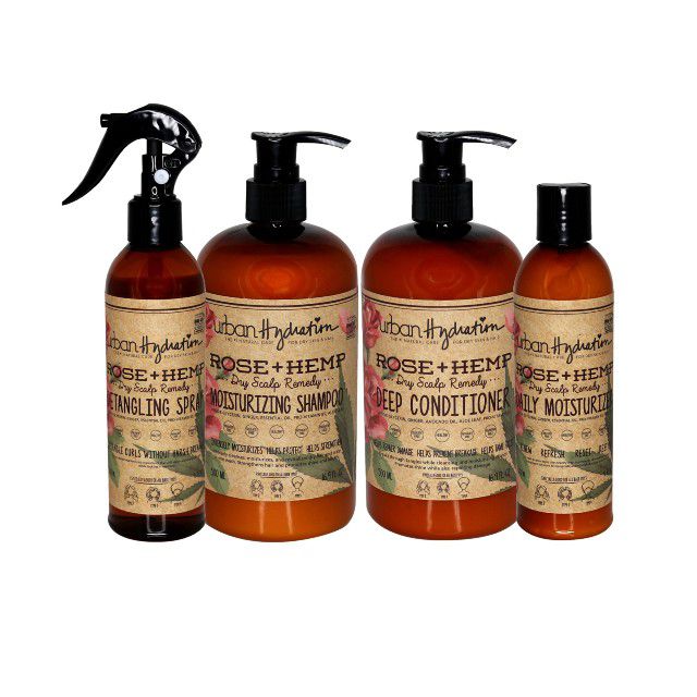玫瑰和大麻护发套装（4件套）