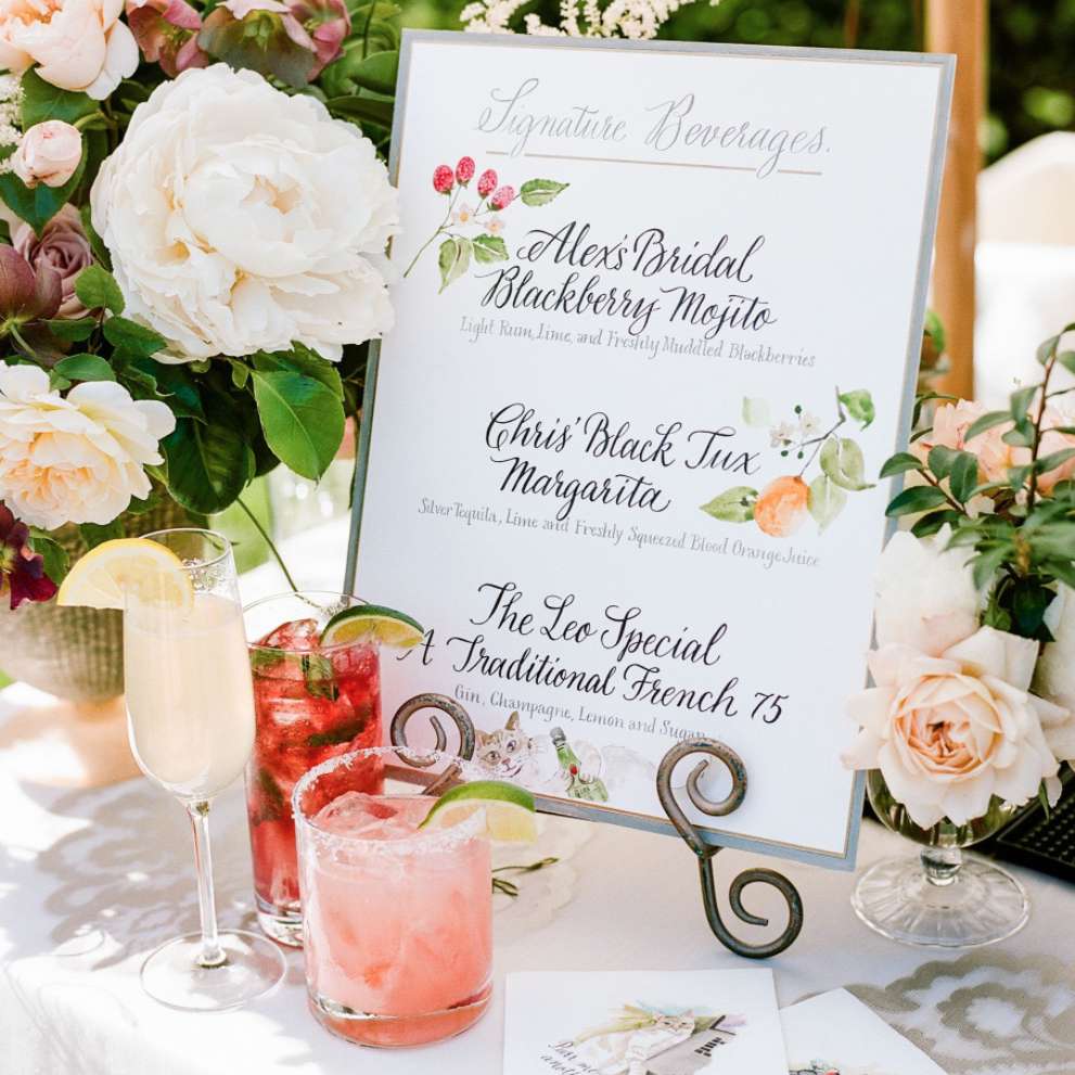 特色鸡尾酒和菜单