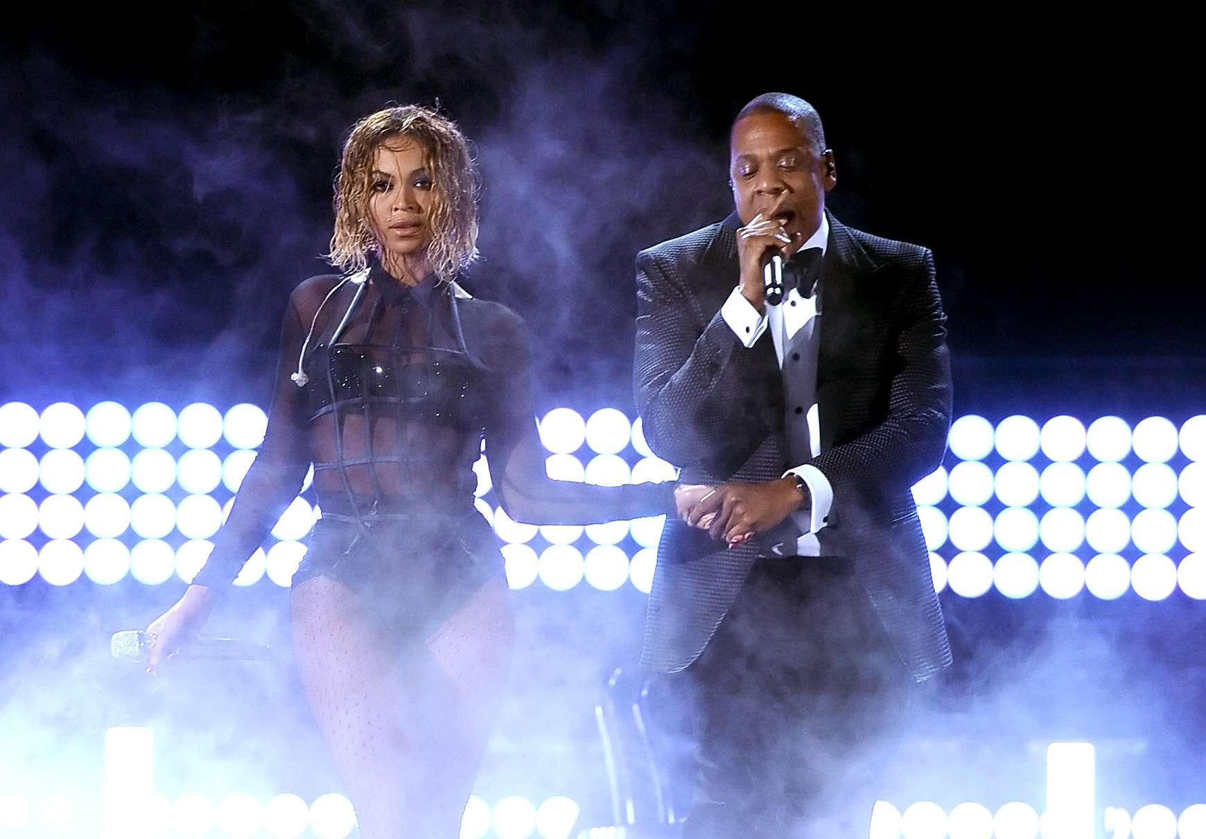 碧昂丝和Jayž表演