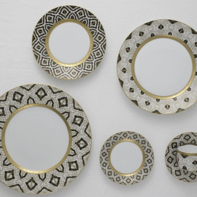 FX Dougherty Haviland Parlon Farahnaz Black 5 piece Place Setting