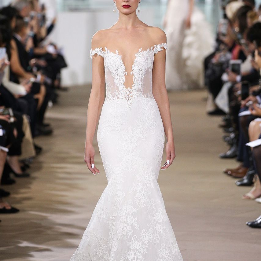 Ines Di Santo露肩婚纱