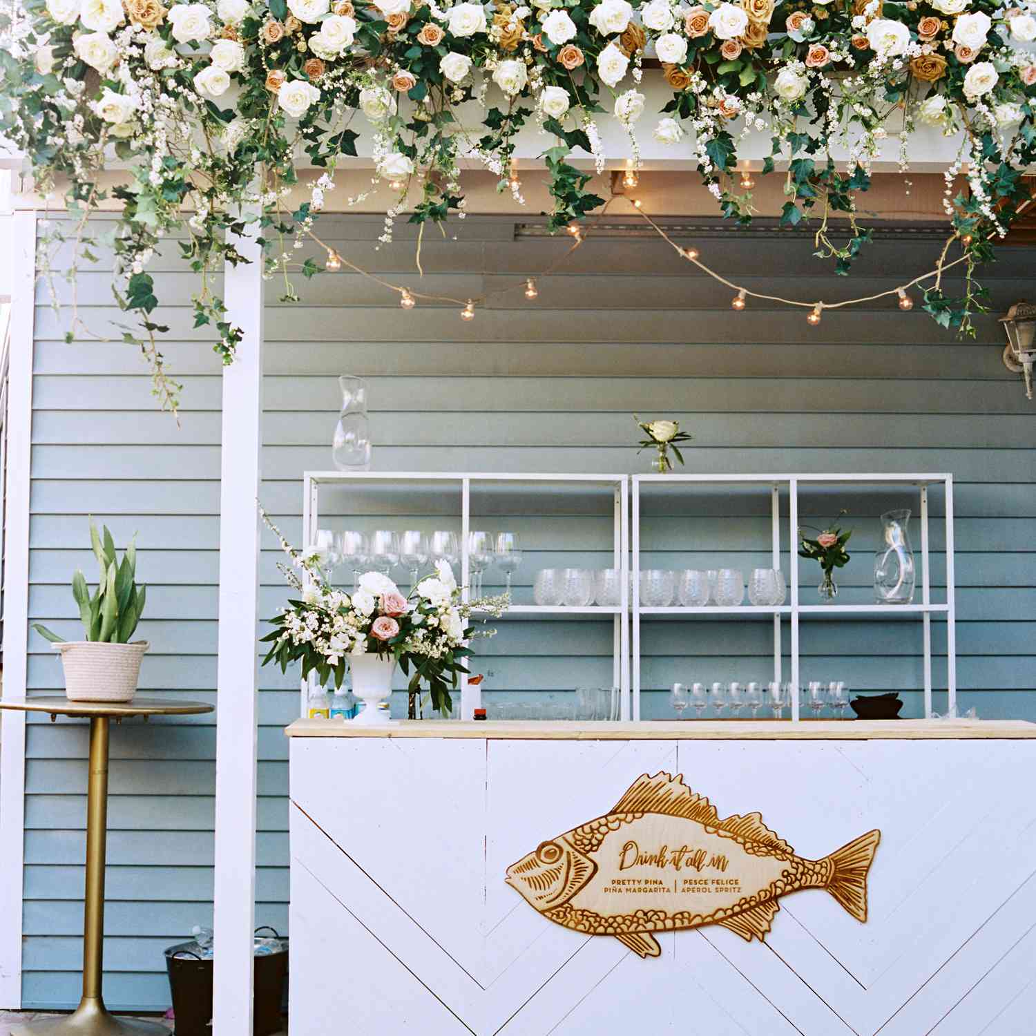 亲密加州婚礼，航海接待吧