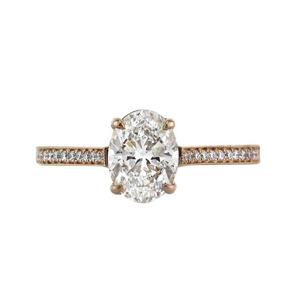 马克Broumand 1.45克拉椭圆形切割钻石订婚戒指ld乐动官网