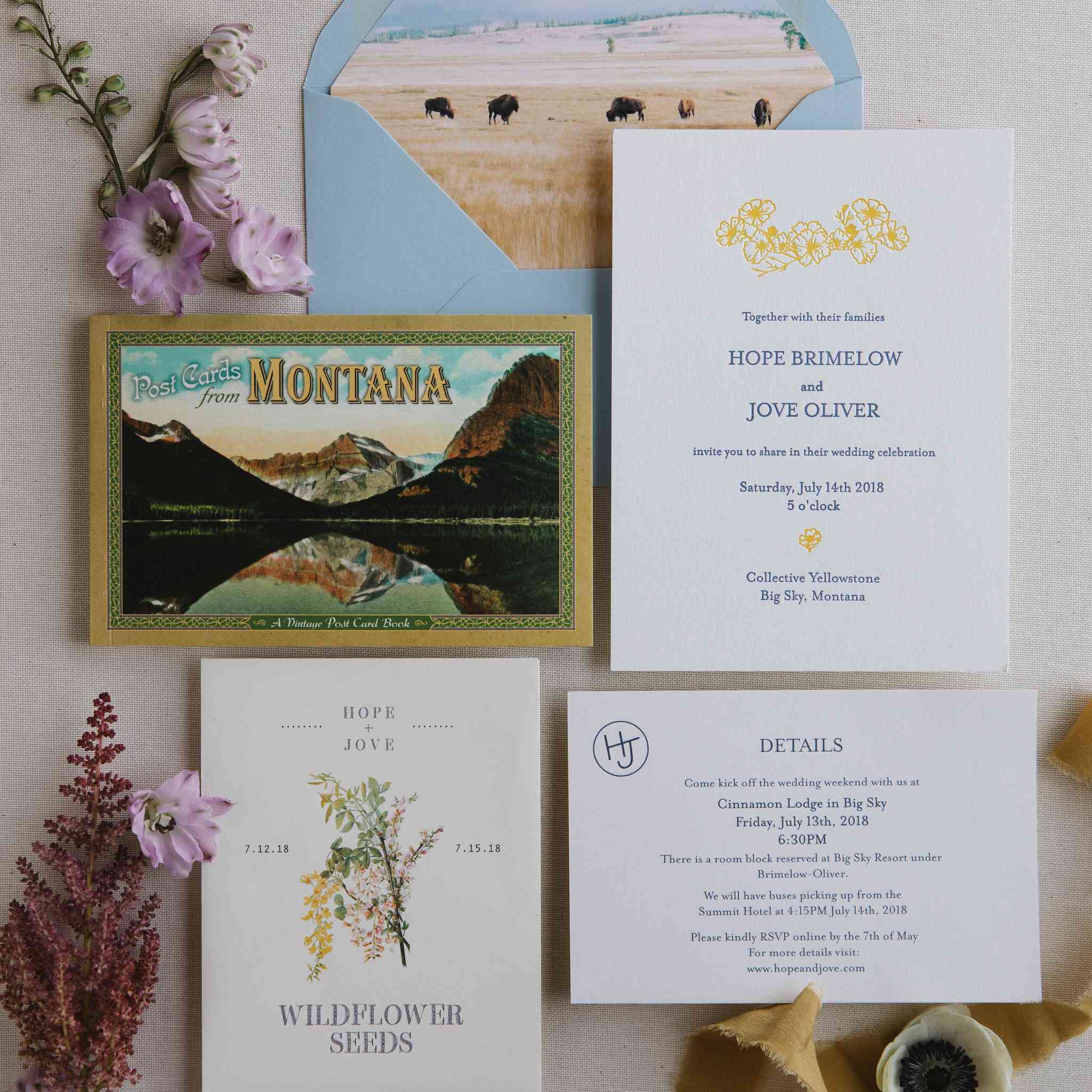 黄石婚礼，邀请套房