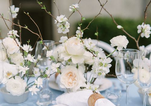 冬季婚礼tablescape