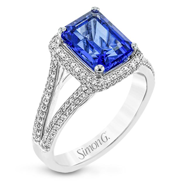 Simon G. Tanzanite Emerald-Cute Ring