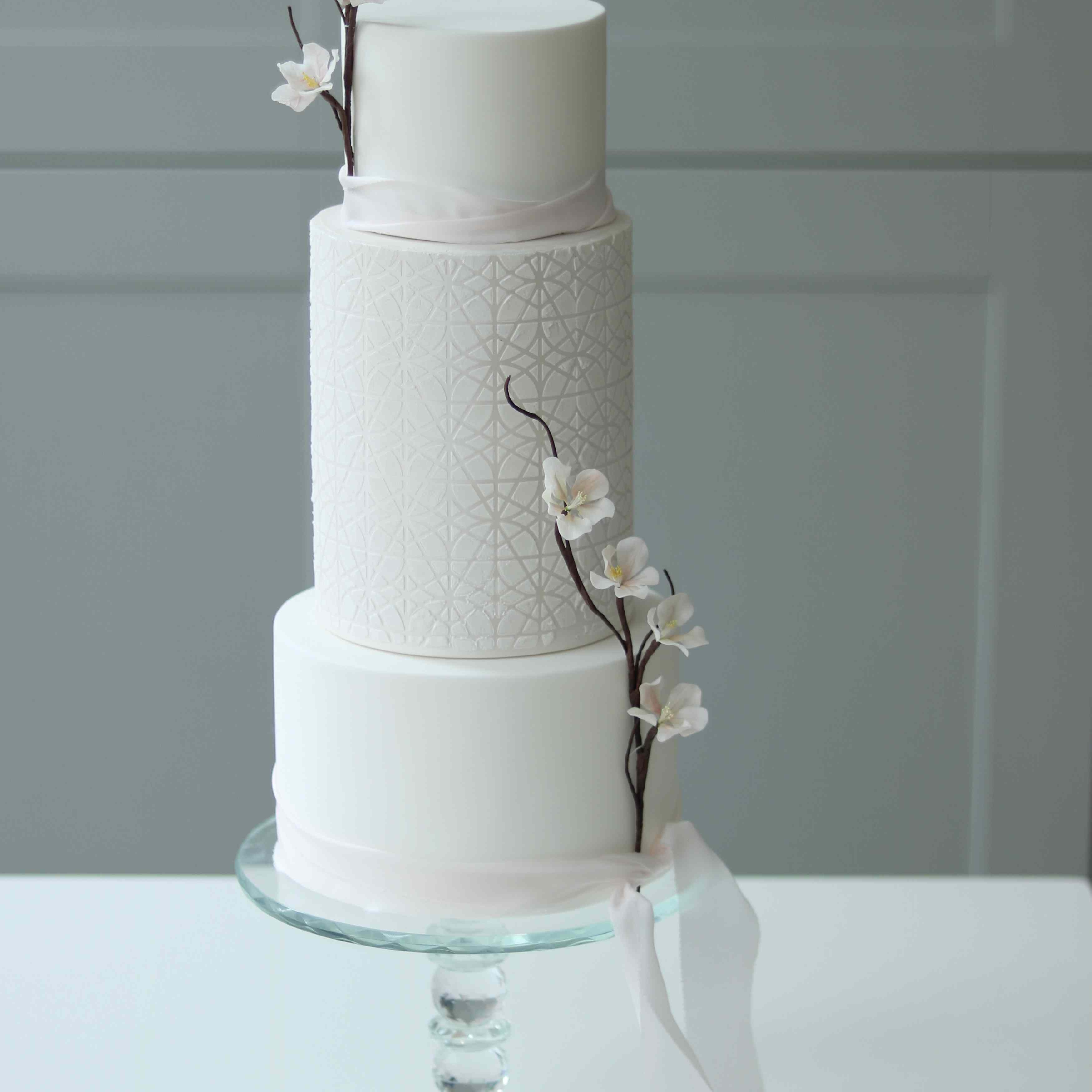 方糖樱桃婚礼蛋糕