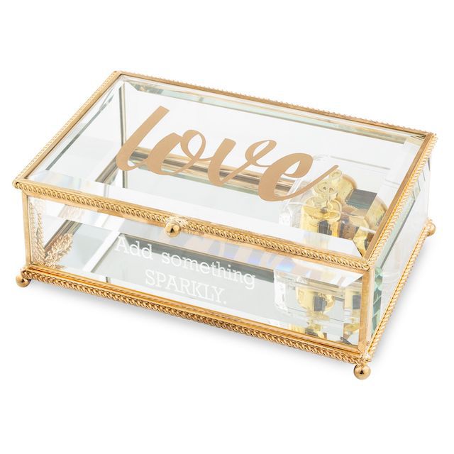 金爱玻璃音乐纪念品盒