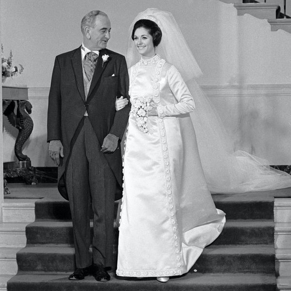 约翰逊总统和女儿在婚礼上