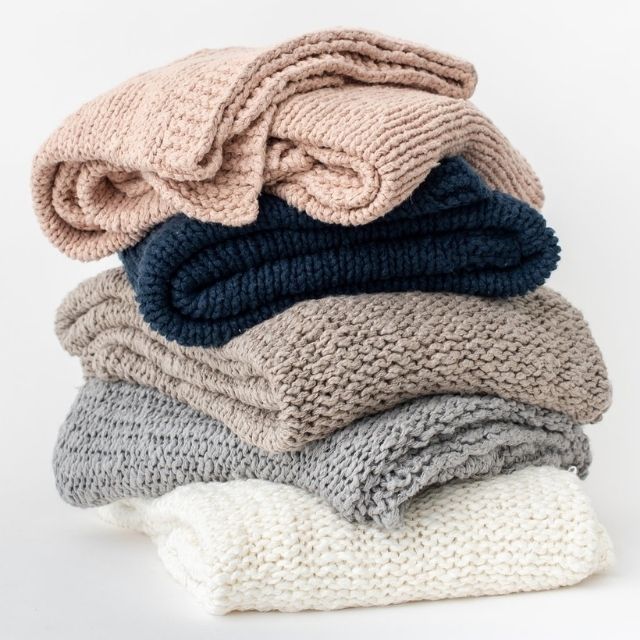 域名由劳拉霍奇斯工作室竹节针织毛毯