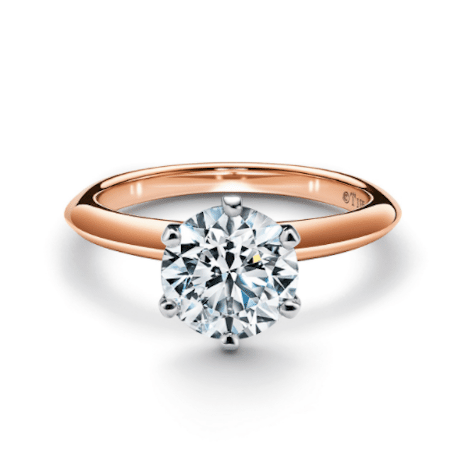 蒂芙尼公司蒂芙尼在18k玫瑰金设置订婚戒指ld乐动官网