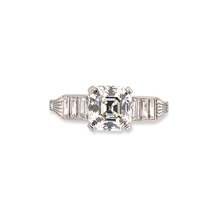 纽姆庄园白金艾舍尔钻石戒指