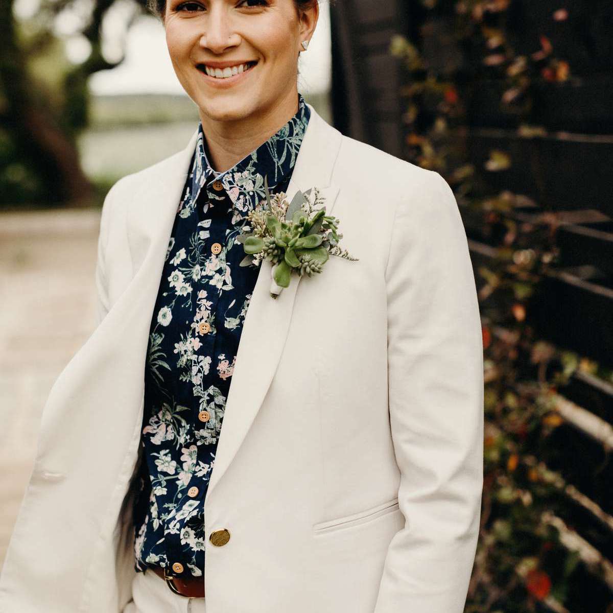 秋季婚礼bouniere.