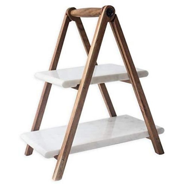 手工厨房供应2层大理石服务器