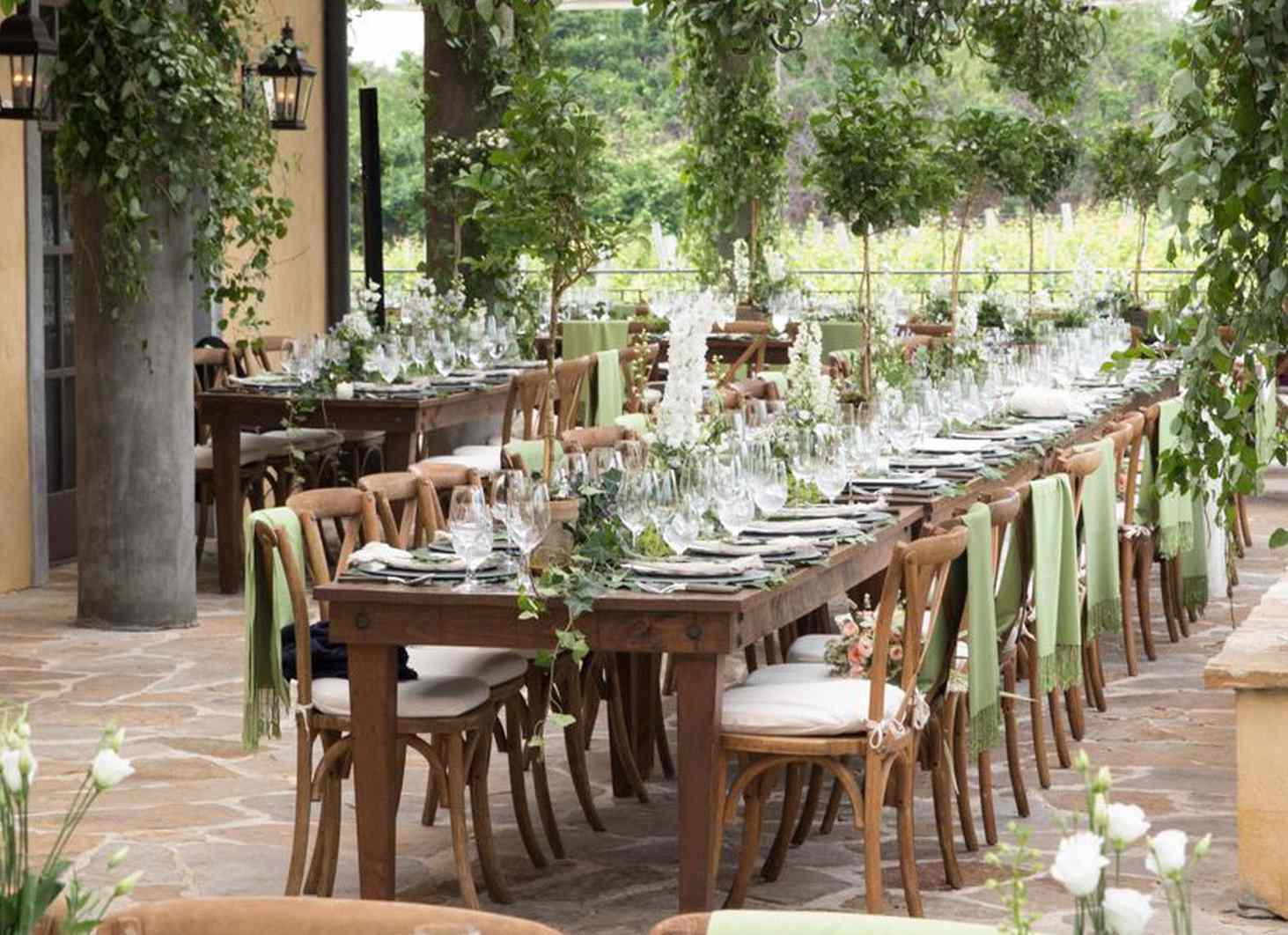 沃尔夫庄园葡萄园桌子设置