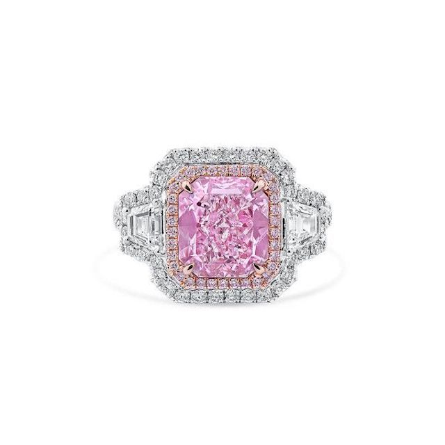 粉红色钻石戒指