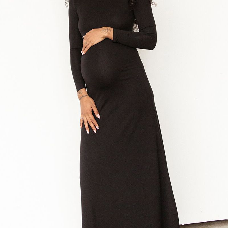 长袖马克西孕妇装