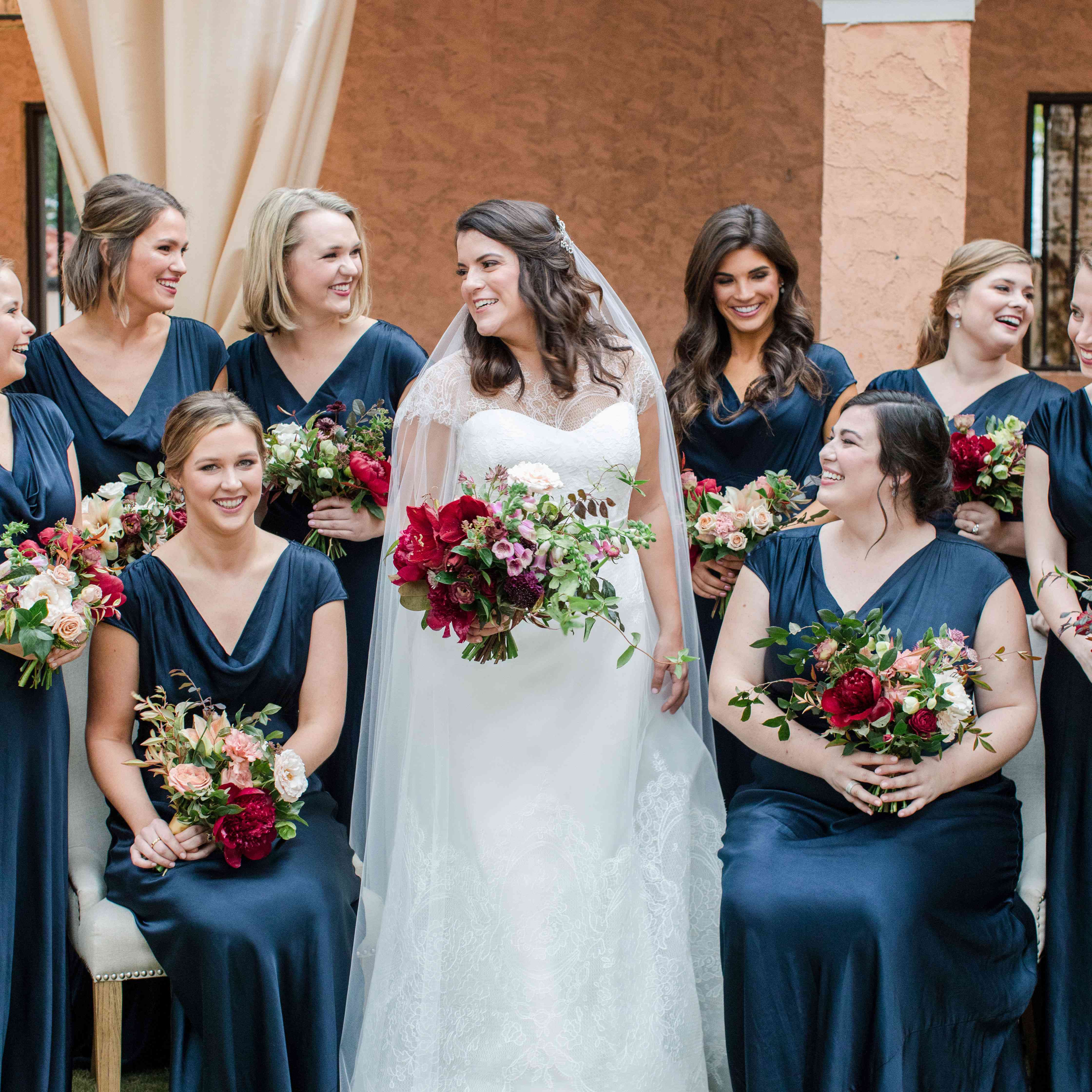 肖像新娘和伴娘