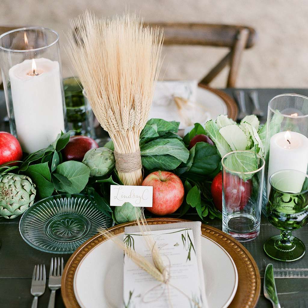 花环和地方设置