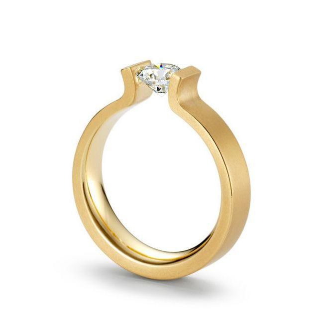 黄金和张力镶钻石订婚戒指ld乐动官网