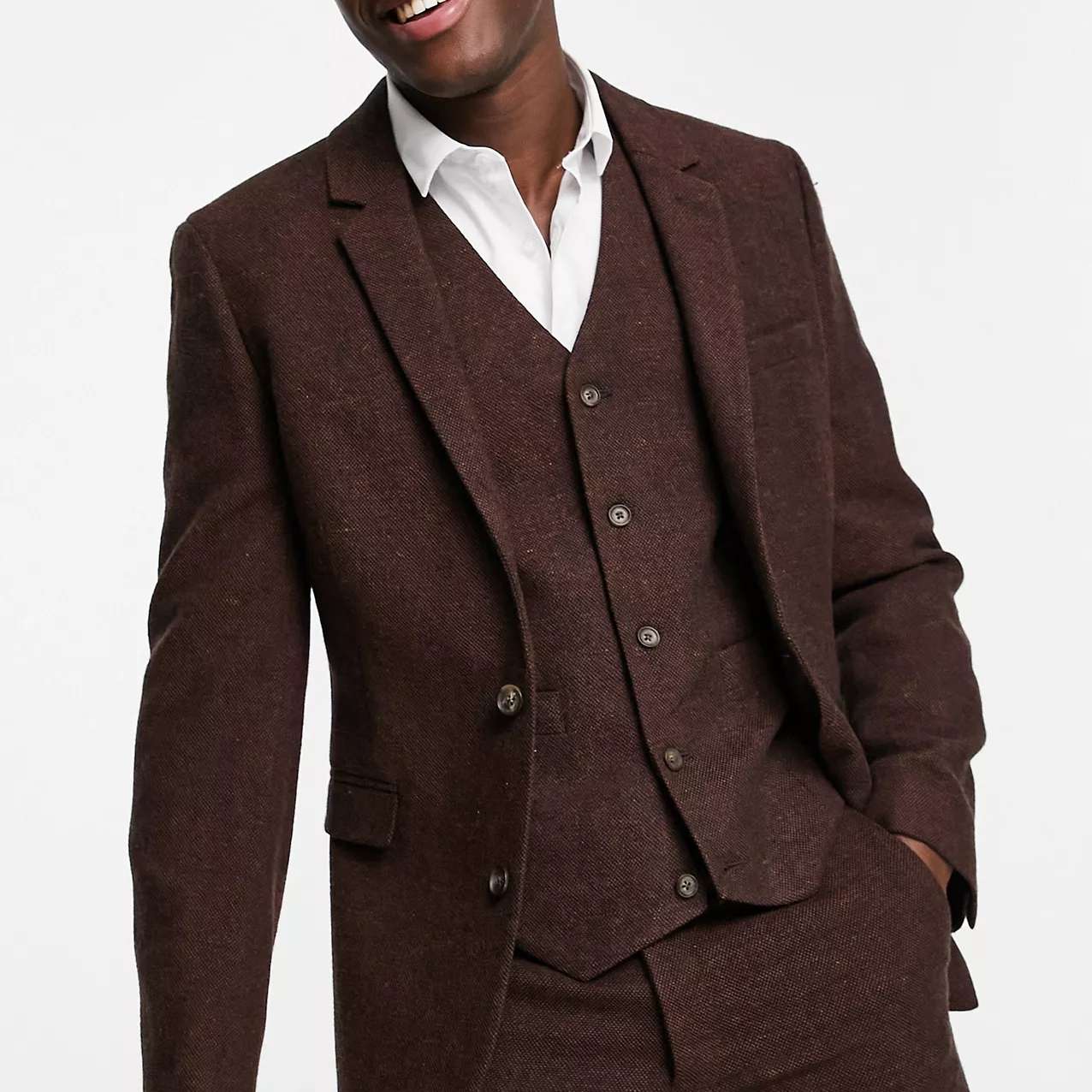 棕色的西装