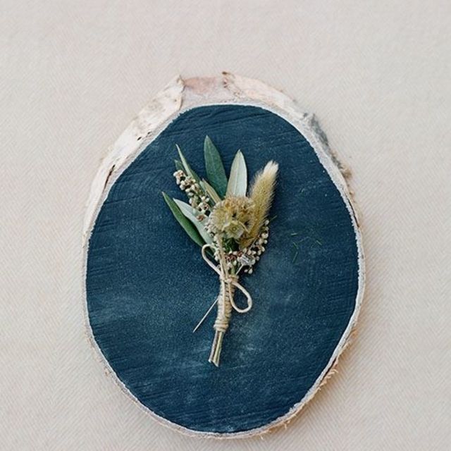 秋季婚礼bouniere.