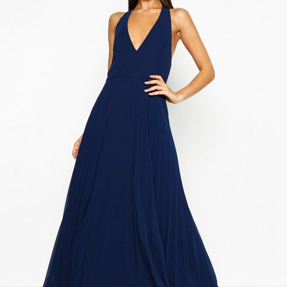 蓝色的伴娘礼服