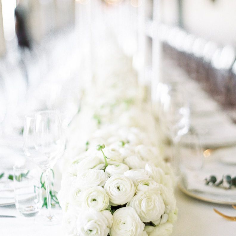 在表上设置花毛茛