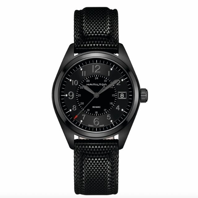 汉密尔顿卡其田硅胶表带手表