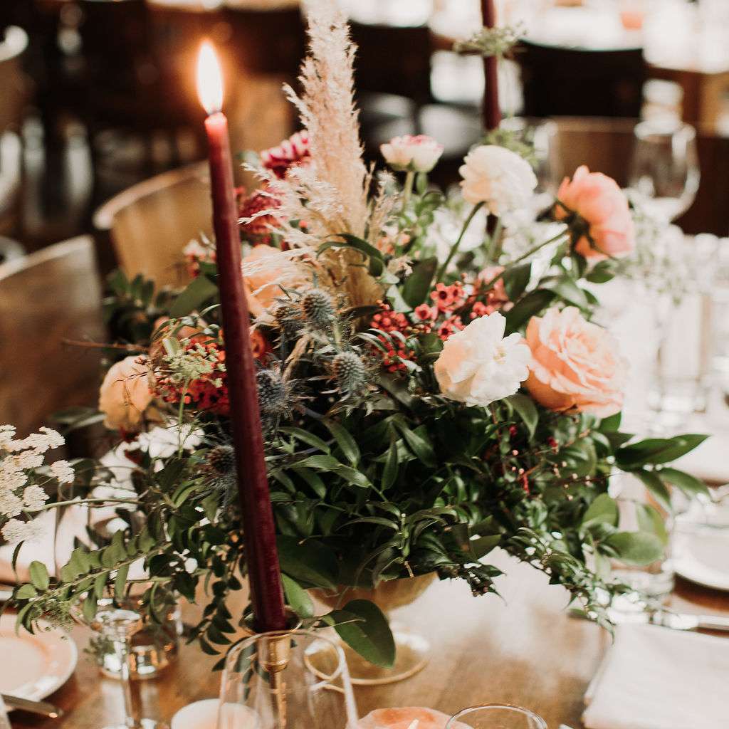 接待桌上的中心装饰