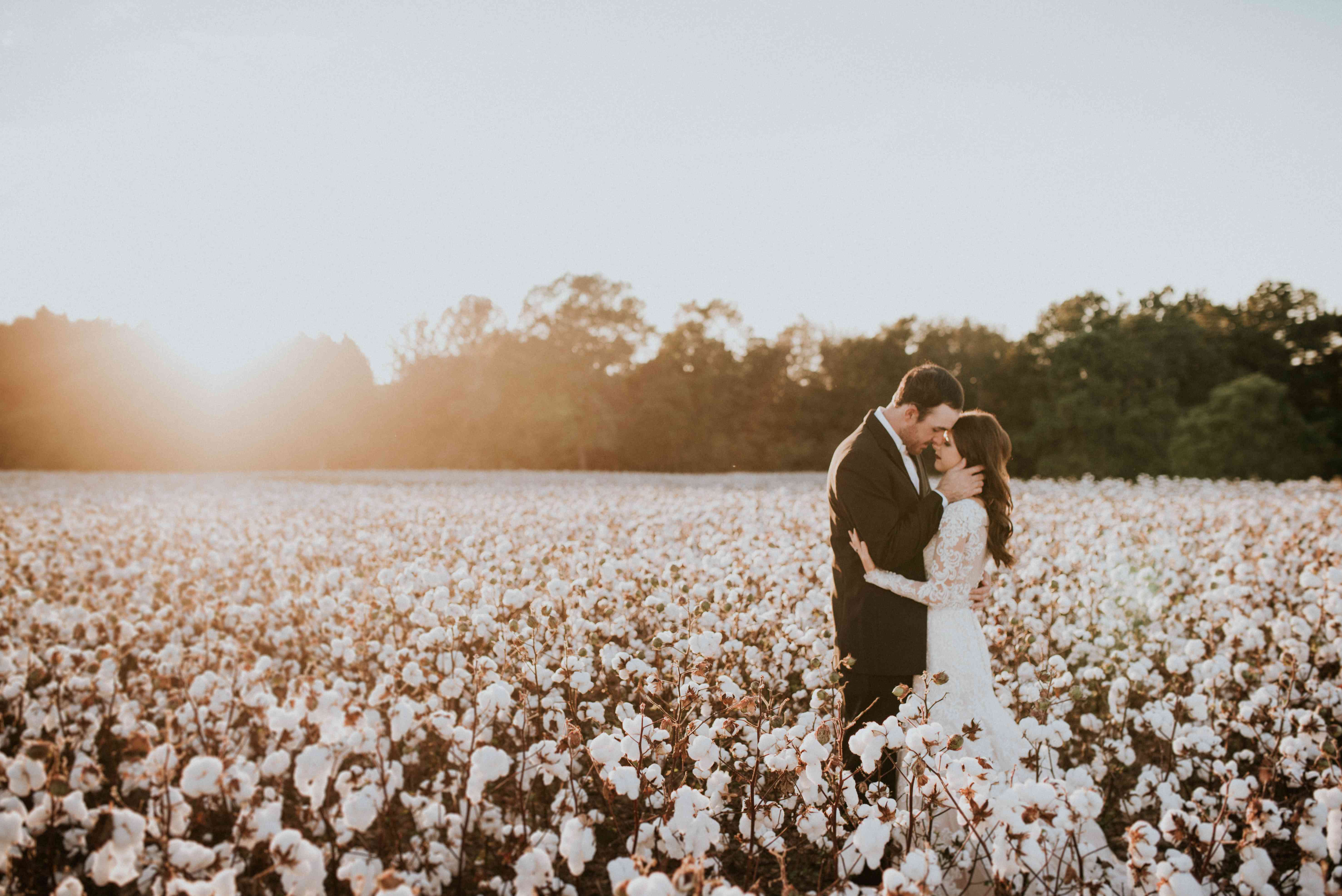 <P>在柯林斯棉花农场婚礼照片，密西西比</ P>