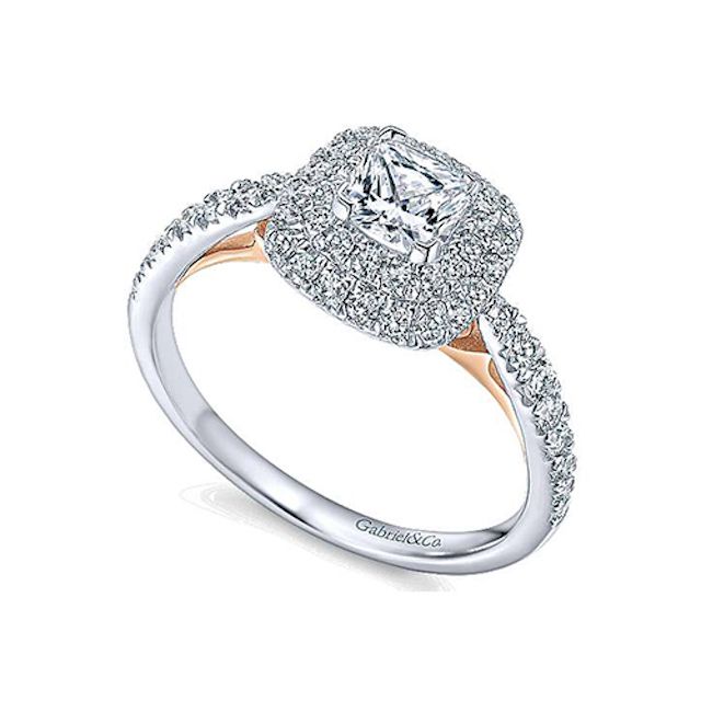 加布里埃尔＆CO垫双光环钻石订婚戒指ld乐动官网
