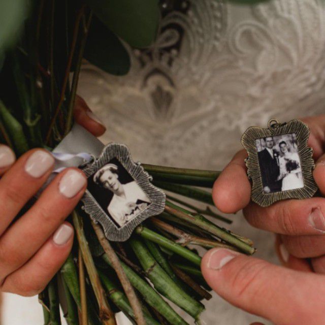 相片吊坠花束魅力