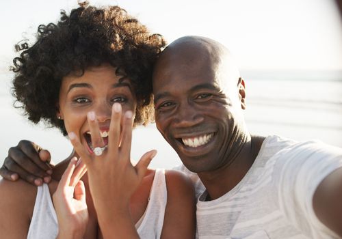 Engaged couple
