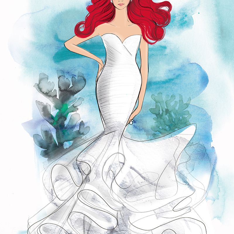 沙龙婚纱礼服草图