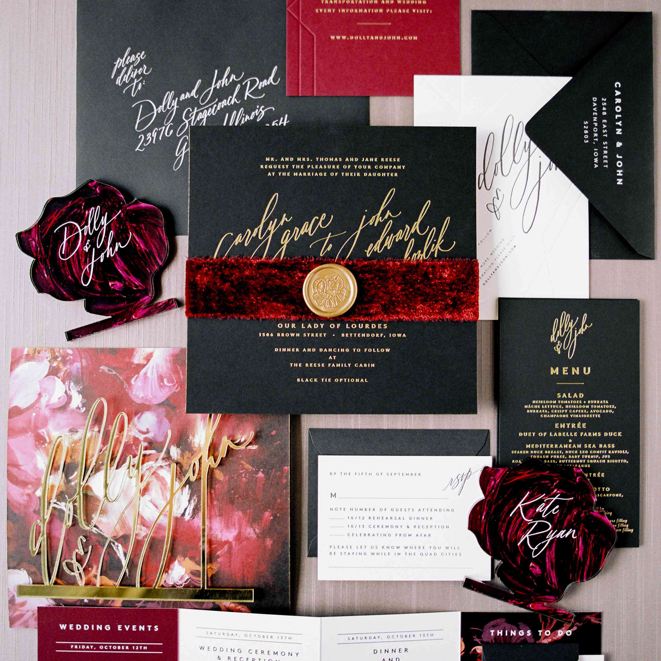 婚礼纸套件详细