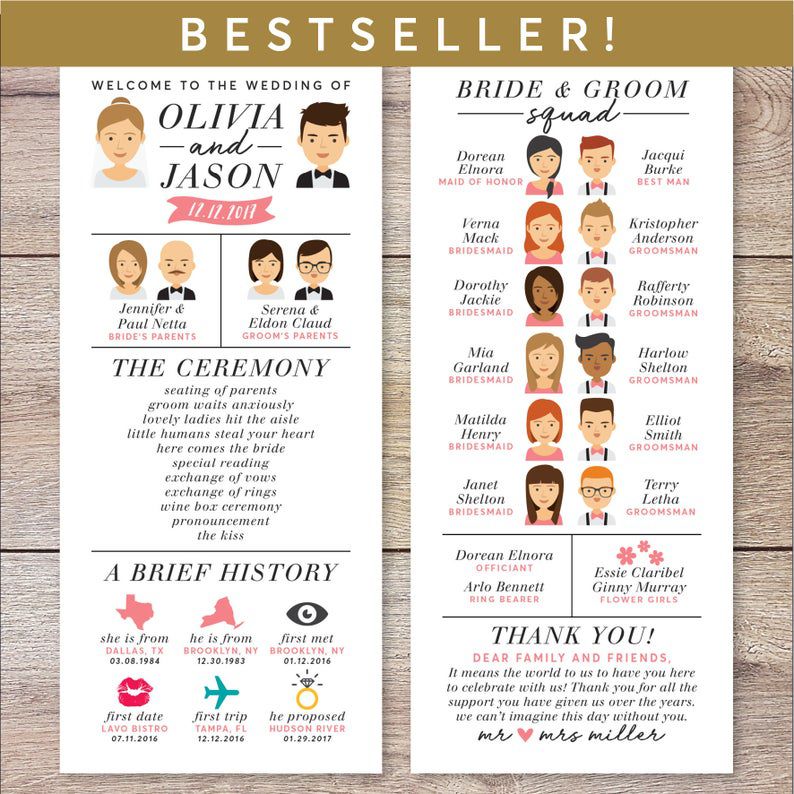 Infographic婚礼程序与自定义图形