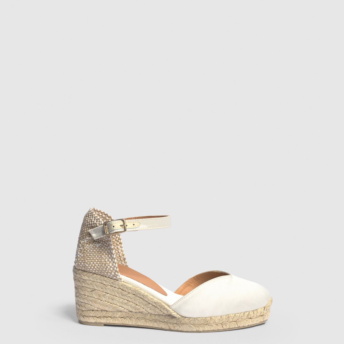 Castaner“Chiarita”镶楔形缎子帆布鞋