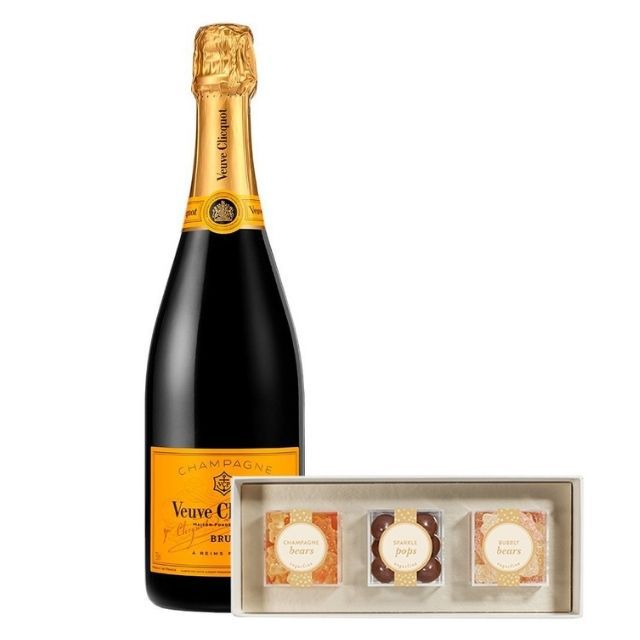 预备酒吧Veuve Clicquot和Sugarfina Sweet＆Sparkling Candy Bento Box